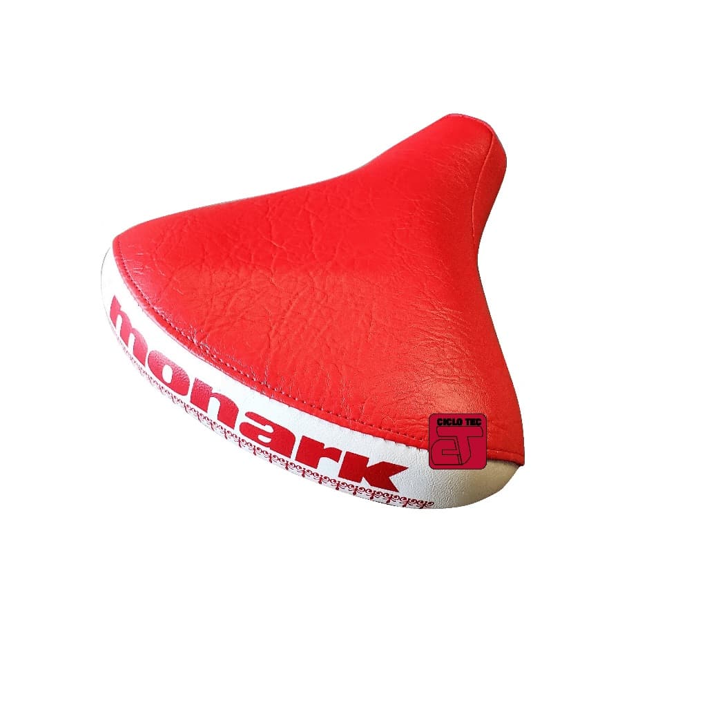 ASSENTO SEM A BASE,  PARA SELIM DE BICICLETAS ANTIGAS MONARK/MONARETA  VERMELHO CLARO ANOS 70