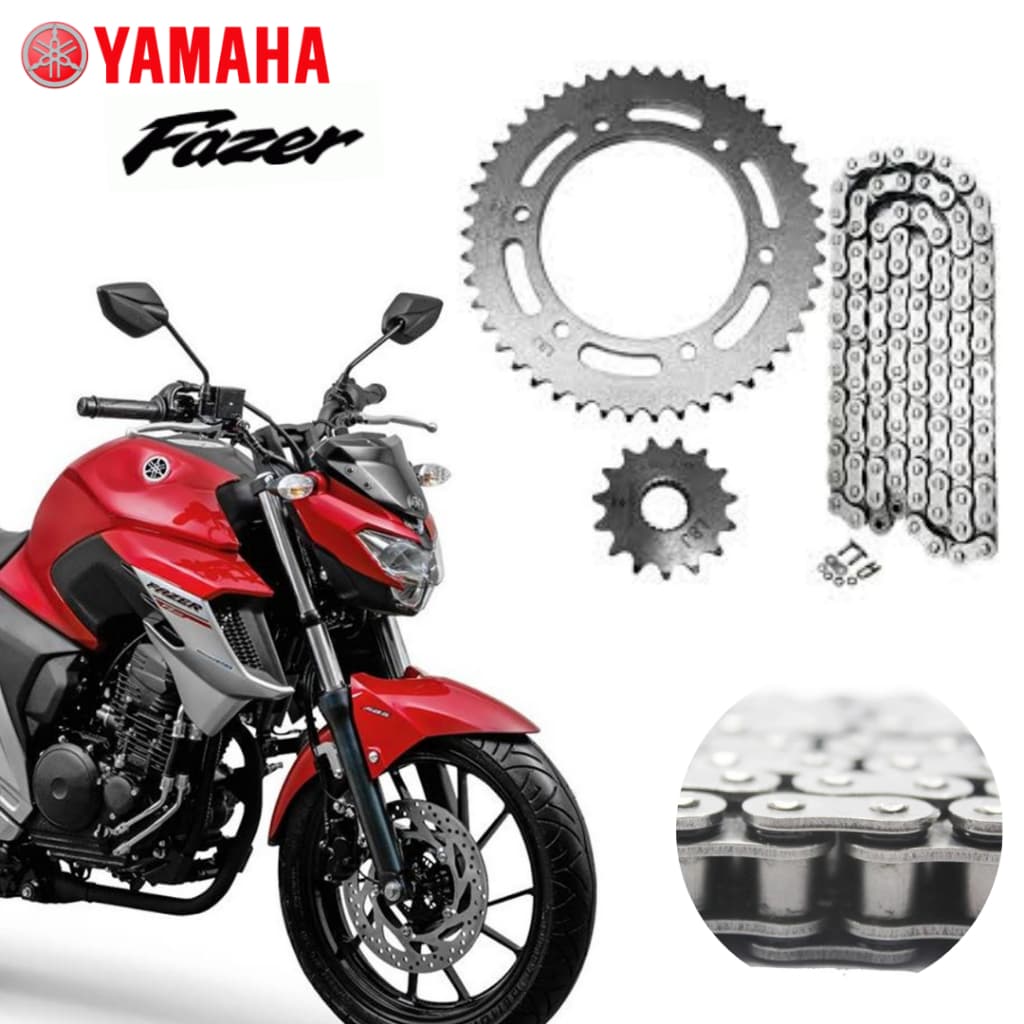 Kit Relação Transmissão Tração Completo com Retentor Fazer 250 - 2018 a 2024 - Padrão Original Darom