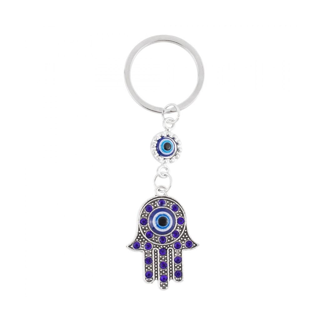 Chaveiro metal Mão olho grego 4 cm