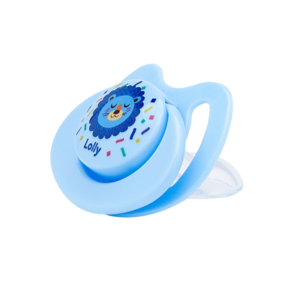 Chupeta Bico Ortodôntico Silicone ( Acima de 6 meses ) Azul - Lolly