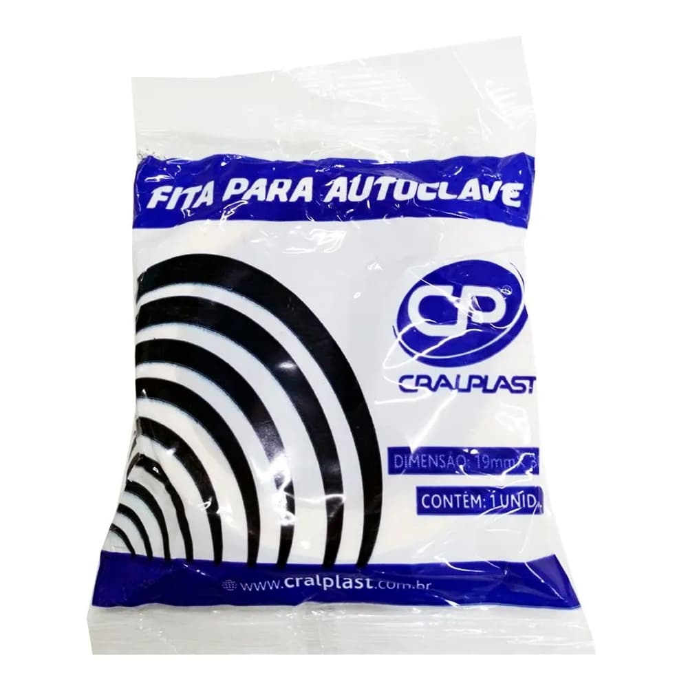Fita Zebrada Para Autoclave 19mm x 30m Cral - KIT 15 UNIDADES