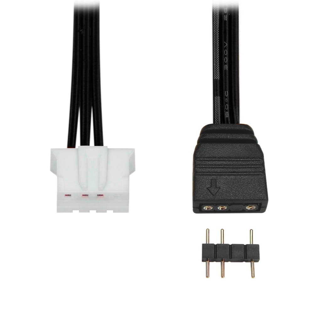 Cabo Adaptador 4 Pinos De Controladoras 6 Pinos De Cooler Fan E Fita Led Argb 3 Pinos 5V Led1 Led2