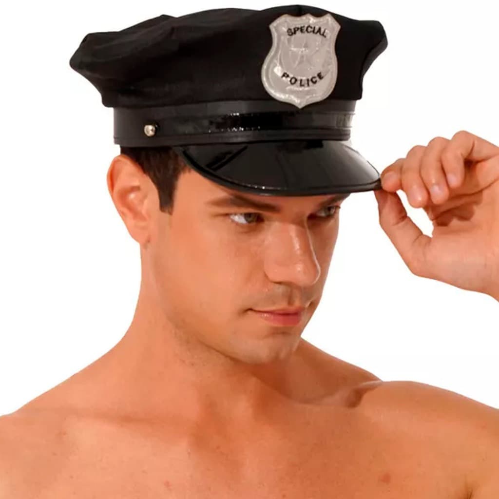 Fantasia Quepe Policial Festa Carnaval Folia Halloween, Formatura - Adulto Masculino ou Feminino