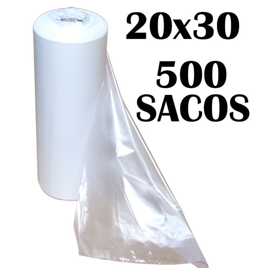 Bobina picotada sacos plásticos 20x30 com 500 saquinhos direto da fábrica