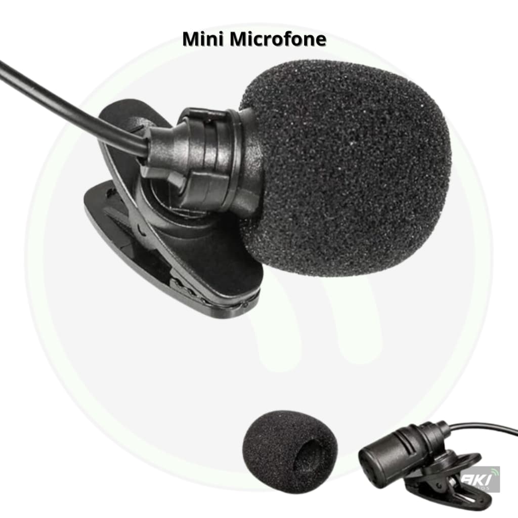 Mini Microfone Condensador de Lapela Profissional Portátil Compacto Universal