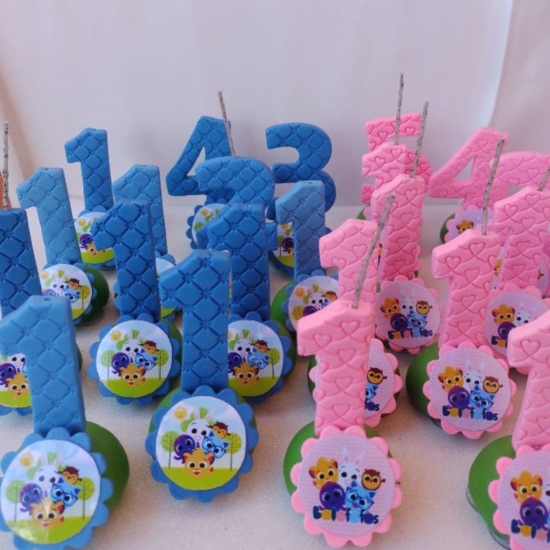 Vela Bolofofos/Biscuit Bolofofos/Vela de Aniversário/Bolofofos/ Vela de Aniversário Bolofofos/Bolofofos
