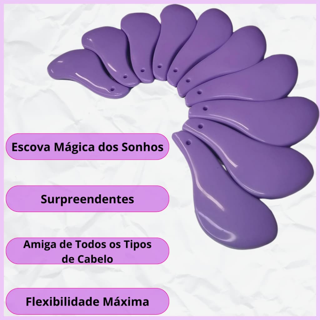 KIT ESCOVA MÁGICA LILÁS = 40,50,75 E 100 UNIDADES