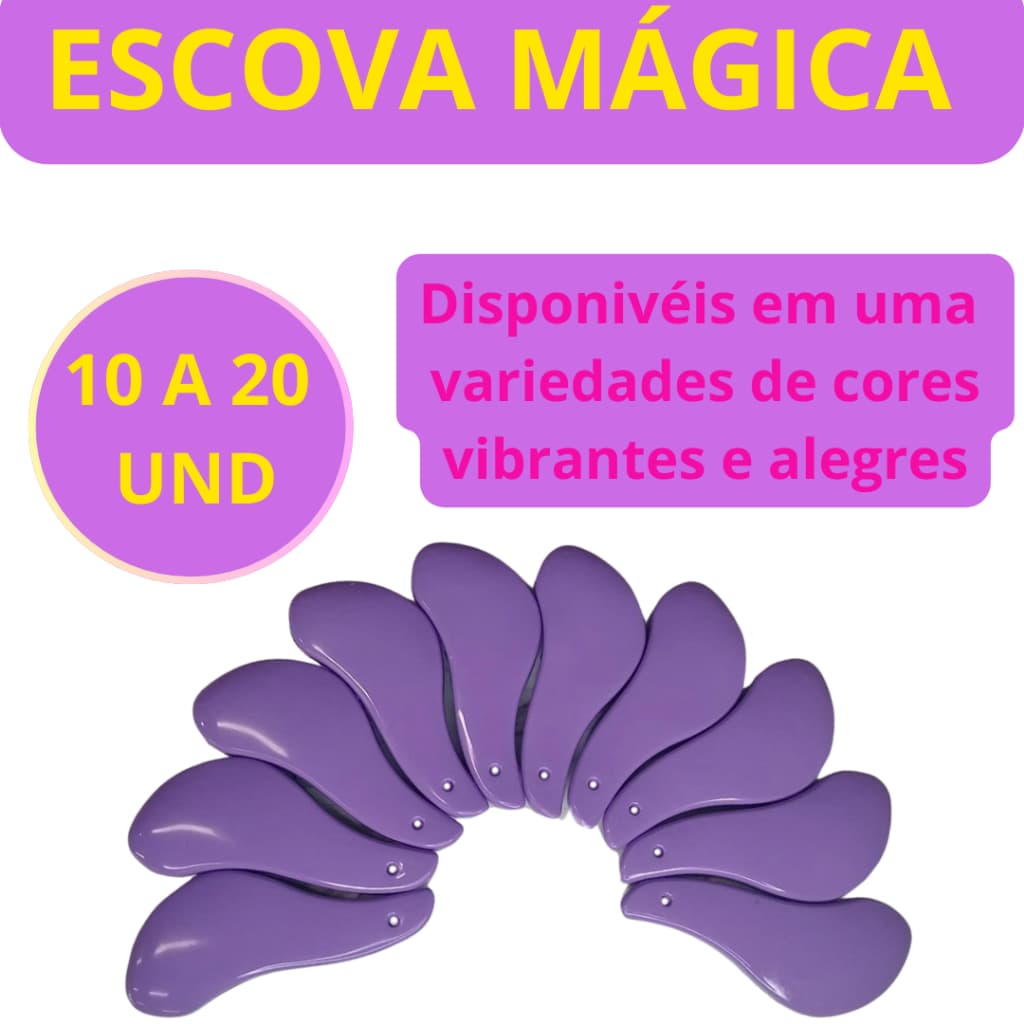 KIT ESCOVA MÁGICA LÍLAS = 10,20,30 A 40 UNIDADES