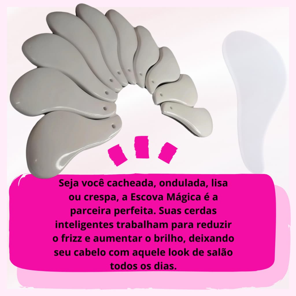 KIT ESCOVA MÁGICA BRANCA = 40,50,75 E 100 UNIDADES