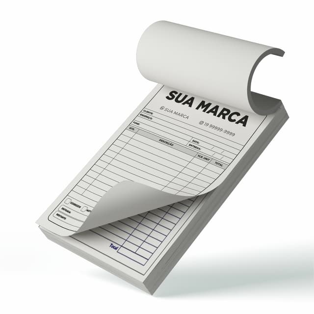 Bloco de receituario bloco de orçamento bloco de pedido personalizado tamanho 10x14cm somente frente colorido