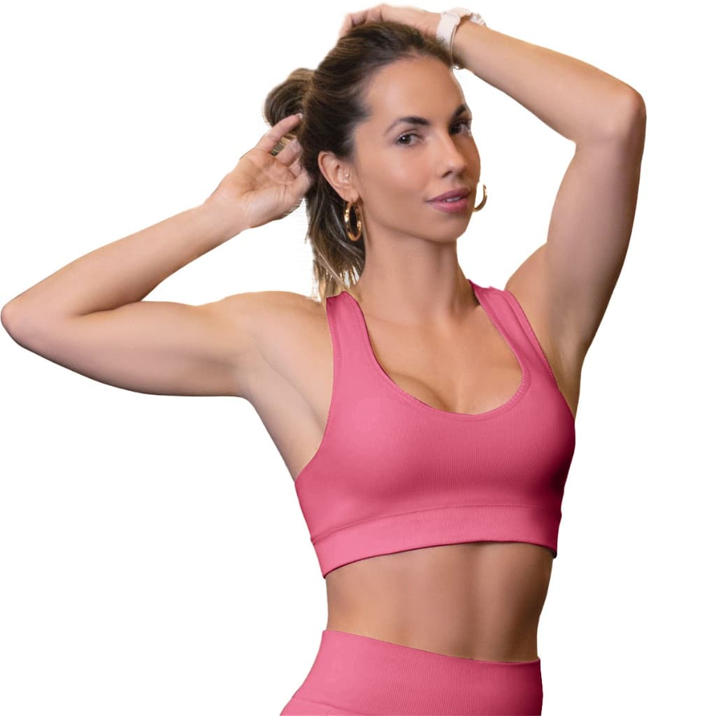 Top Sem Costura Feminino Selene Sem Bojo Fitness Academia ao Ar Livre