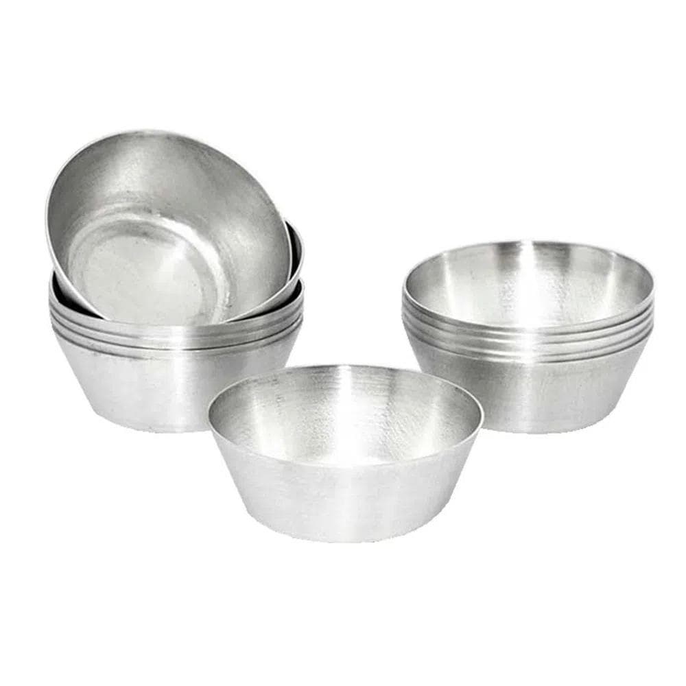 Forma Empada 7,9Cm N°5 Com 12 - Alumínio- Metasa