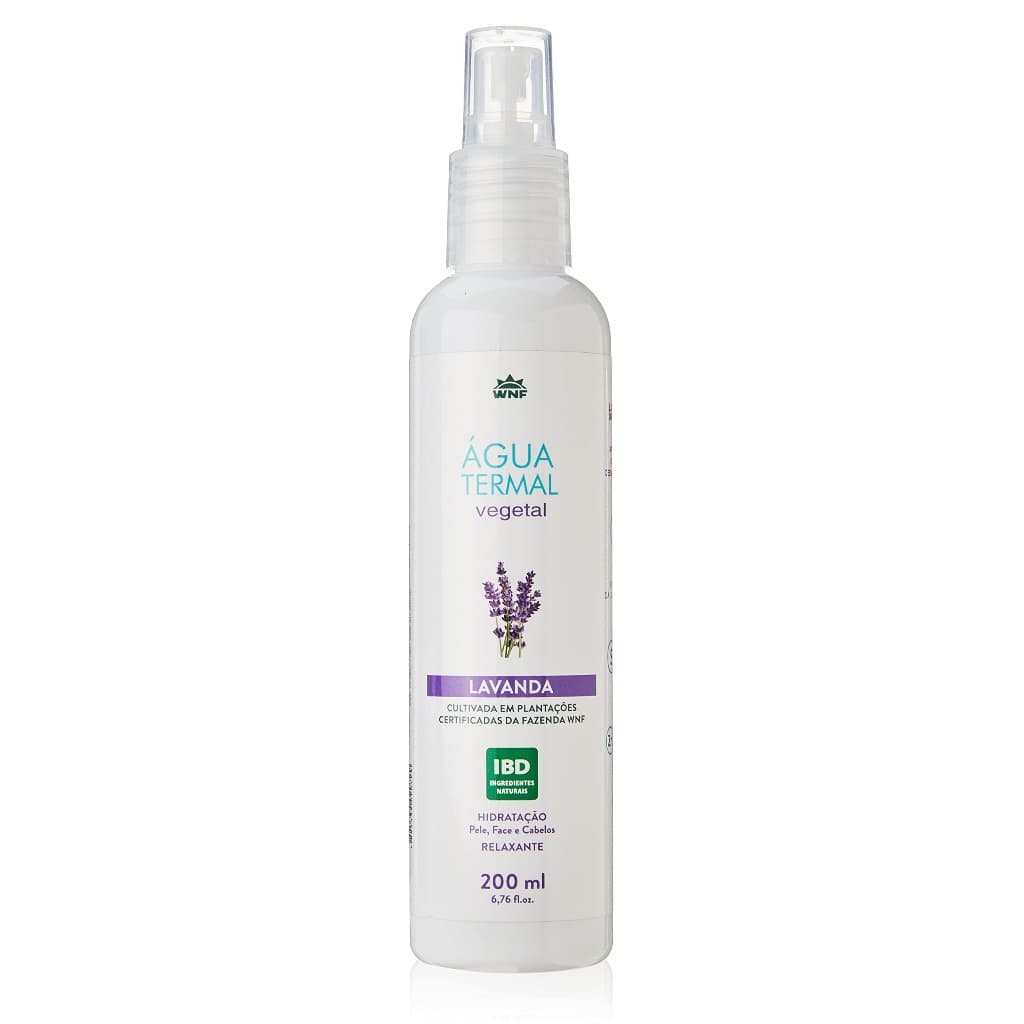 Água Termal Lavanda WNF para Pele, Face e Cabelos 200ml