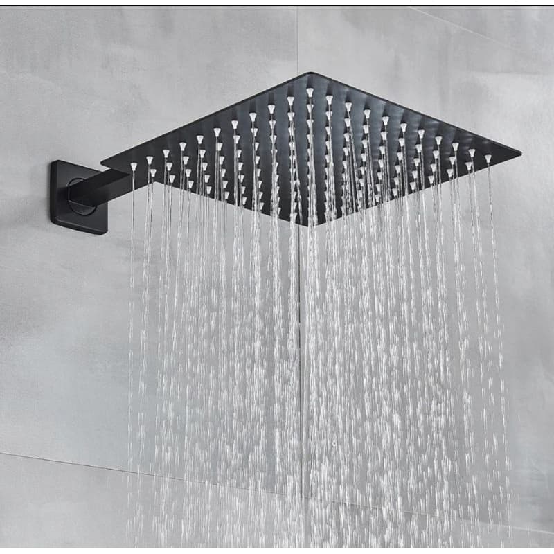 Ducha Inox 304 Chuveiro Luxo Quadrado de Silicone Com Braço 40cm Designe Minimalista Super Slim