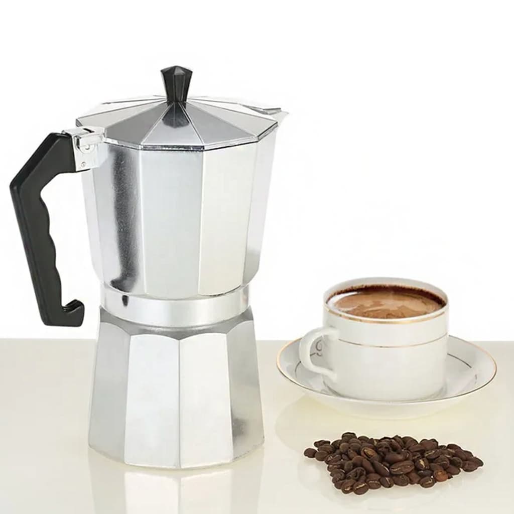 Cafeteira Italiana Expresso Manual Aço Alumínio 3, 6,9 Xicara Café Chá Com Filtro