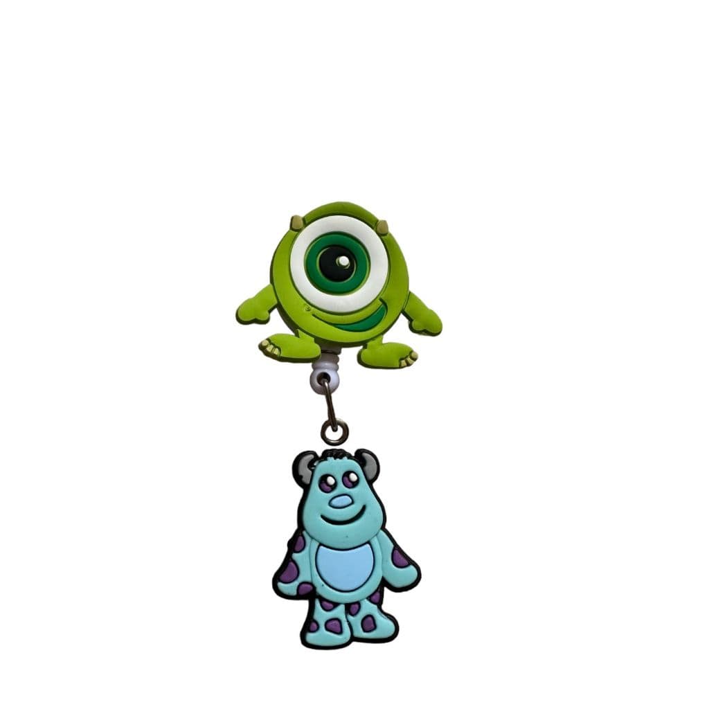 Porta Crachá E Porta Cartão Retrátil Estica Monstros S.A - Mike Wazowski Sullivan