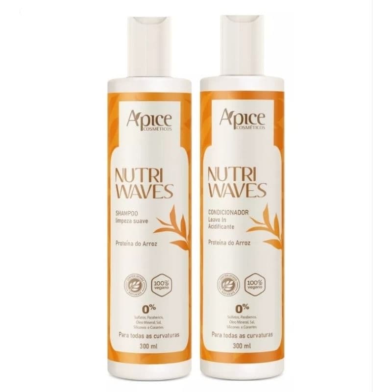 Kit Shampoo e Condicionador Nutri Waves Apice Cosmeticos