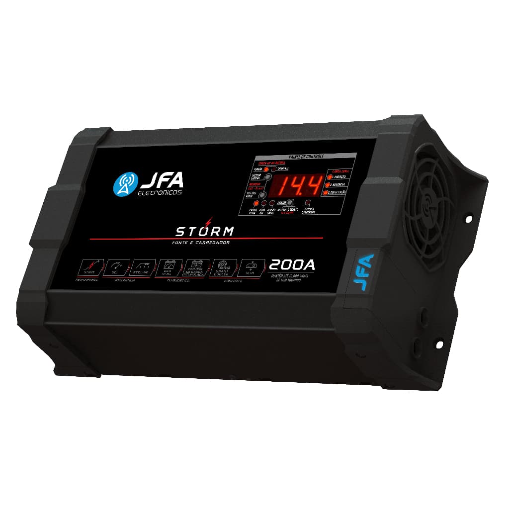 Fonte Carregador Automotivo Jfa Storm 200a Bivolt Volt/amp