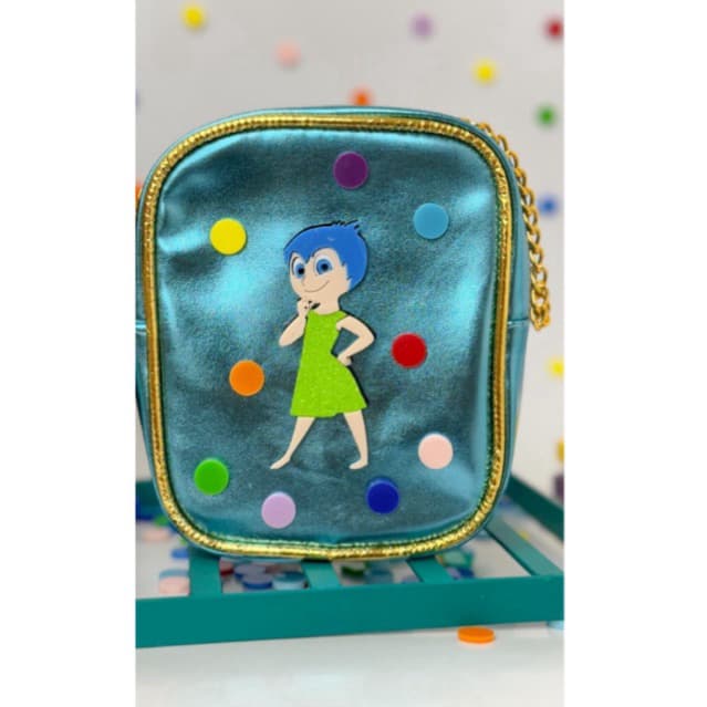 Bolsa Infantil Filme Divertida Mente Emoções Couro