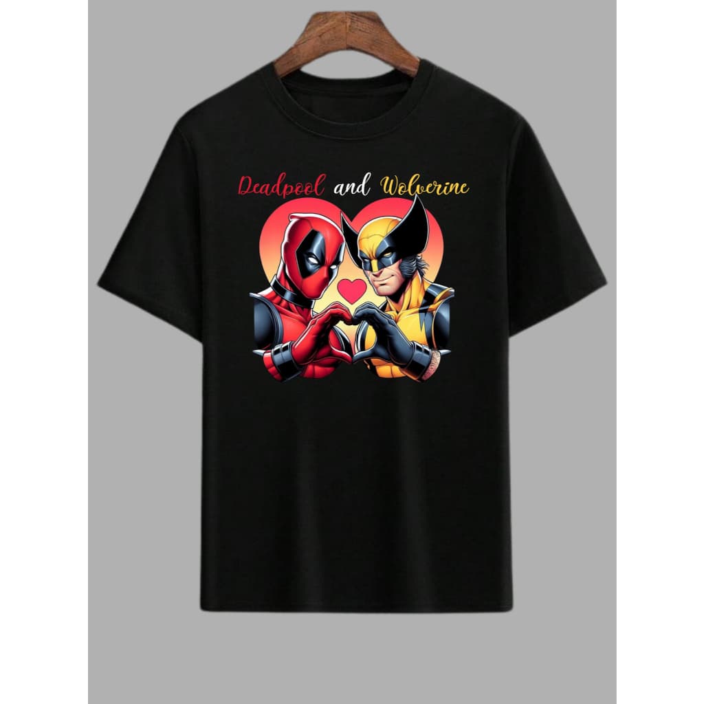 Camisetas Deadpool e Wolverine Filme de Ação e Comédia Unissex Camisa T-Shirt 100% Algodão Geek