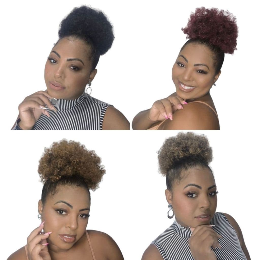 APLIQUE AFRO PUFF CRESPO PARA O DIA A DIA