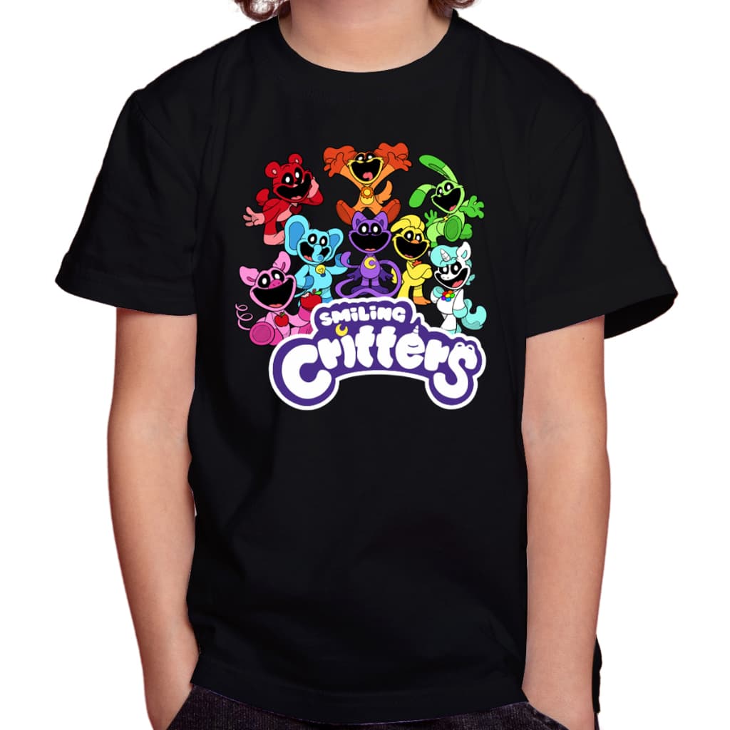 Camisa Camiseta Infantil Juvenil Para Menino Menina 100% Algodão Smiling Critters Poppy Playtime Game Catna