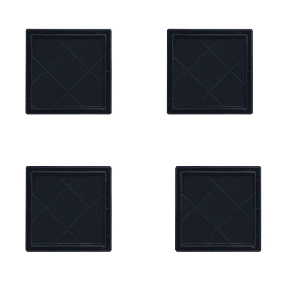 Kit de 4 Ralo 10x10 Oculto Seca Piso/porcelanato Inteligente Preto
