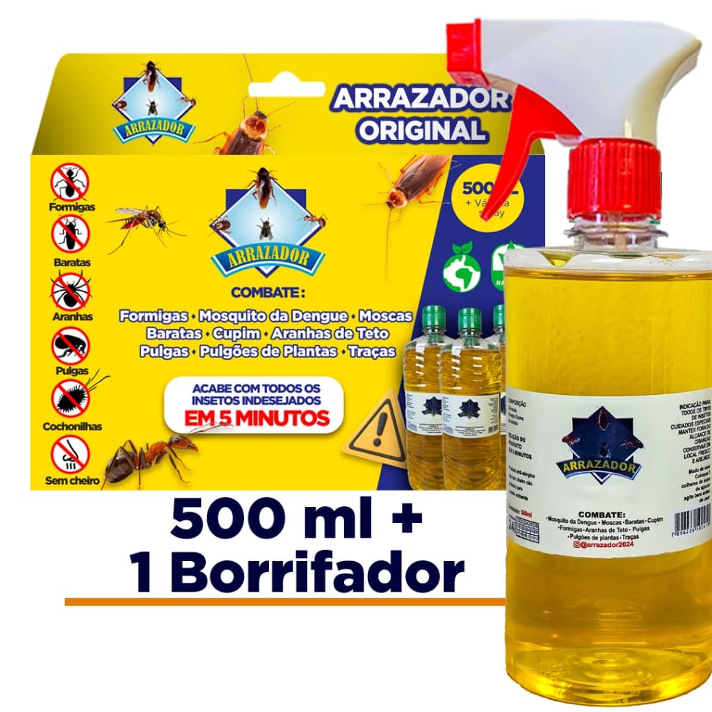 Acabar com Formigas 500ml e 1 Bico Spray - Arrazador de formigas