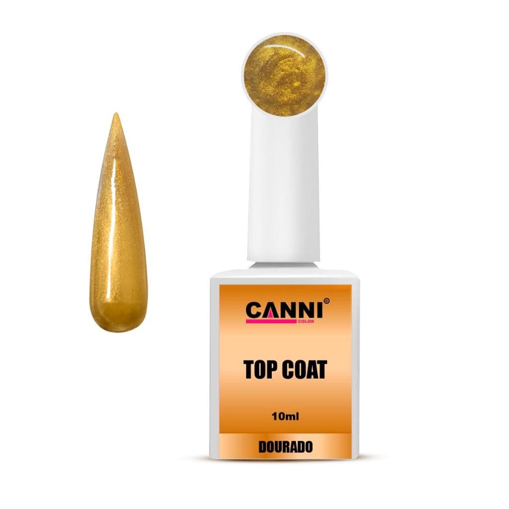 Top coat canni color dourado 10ml efeito imã alto brilho