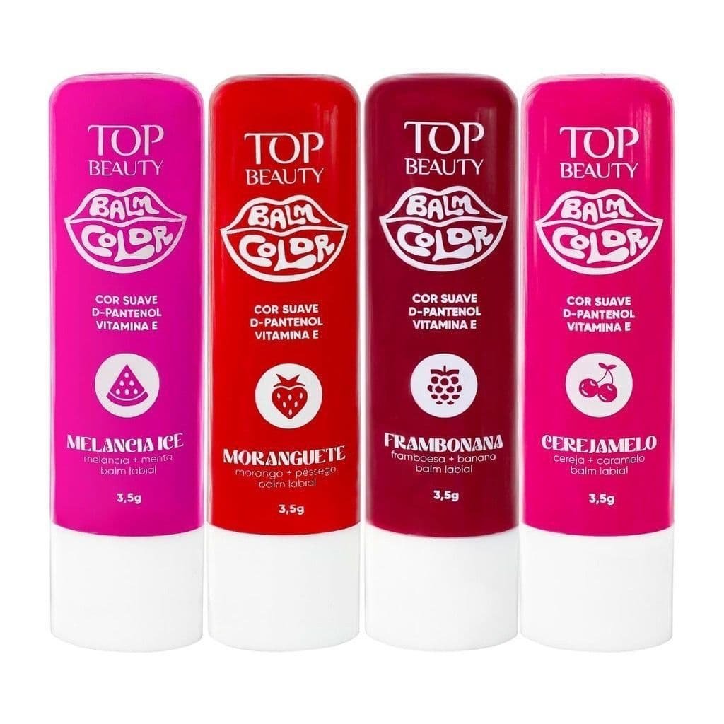 Kit Completo 4 Lip Balm Color - Top Beauty