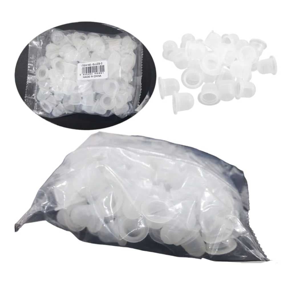 Batoque de Silicone Para Pigmento Micropigmentação Misturinhas 100 unidades