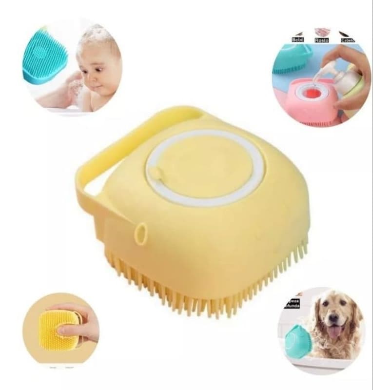 Escova de silicone cores Escova massageadora Escova pet