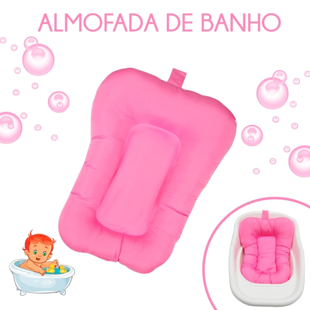 Almofada De Banho Banheira Bebê Menino Menina Macia