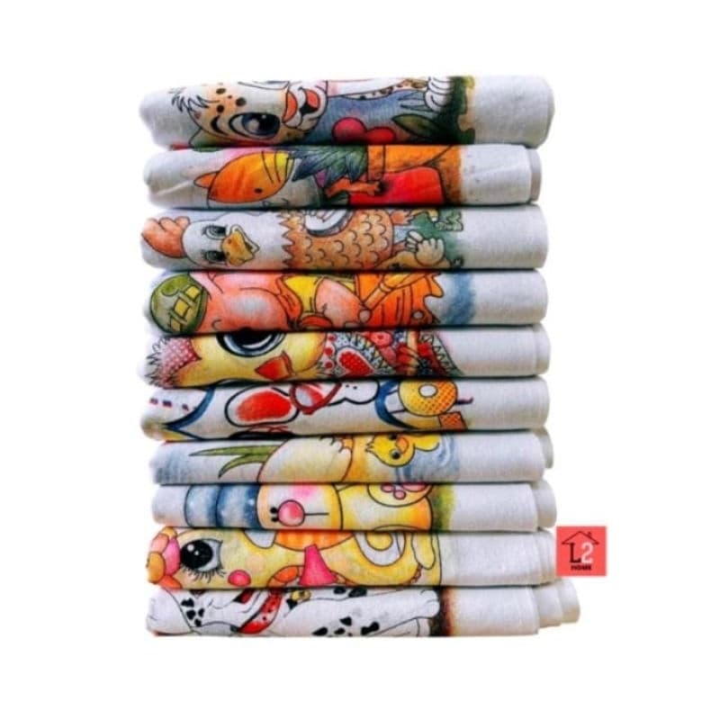 10 pano De Prato Estampado Bainha kit Com 10 Peças