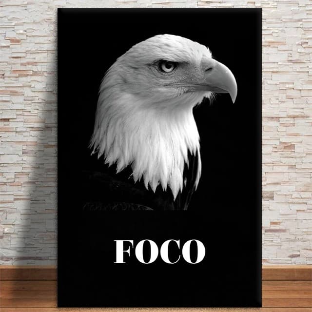 Quadro Decorativo Águia Foco Motivação Determinação MDF 20x30 60x40 4K