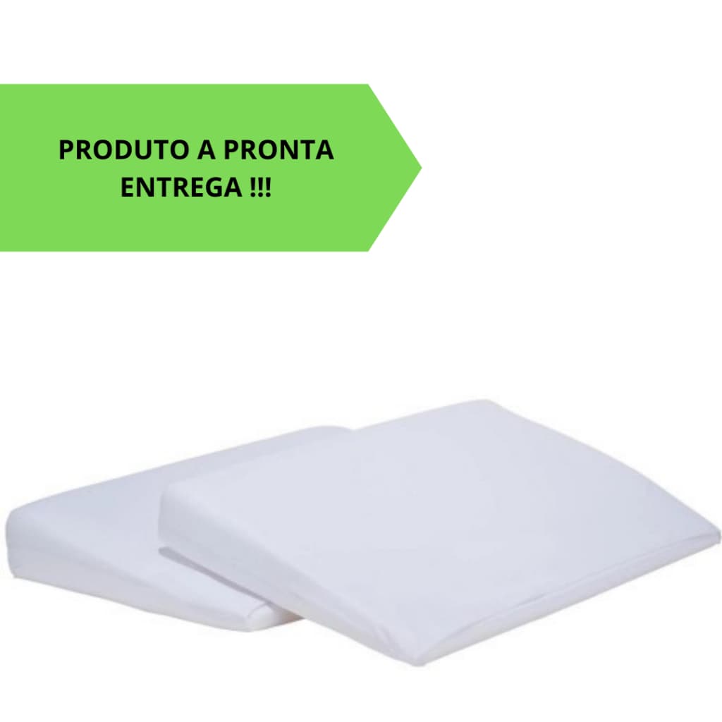 Travesseiro Anti Refluxo para Berço Bebê com Capa Lavável (Enchimento + Capa) (Grande)