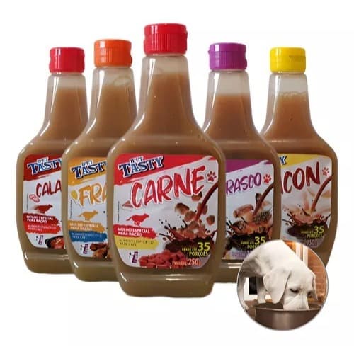 4 Molhos P/ Ração De Cachorro Pet Cães Sabores Diversos