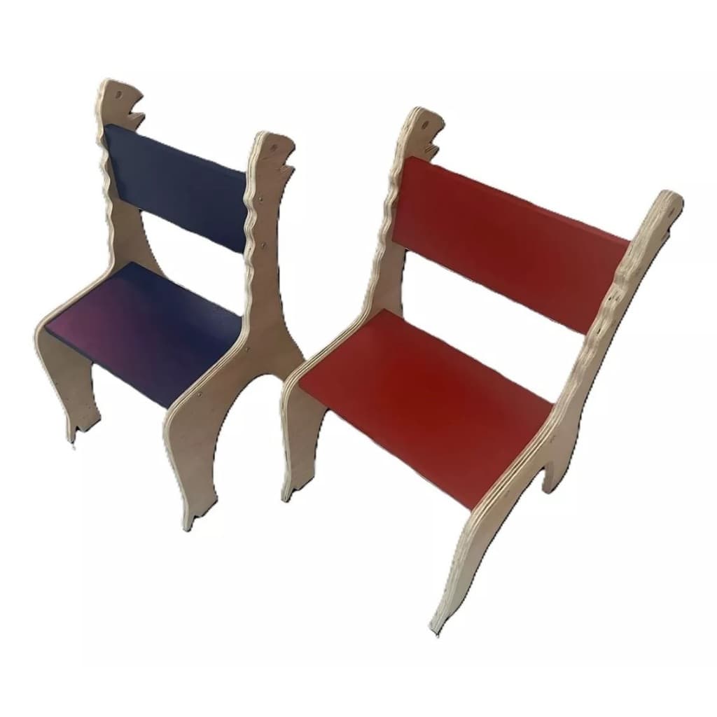 2 CadeiraS Colorida Dinossauro Infantil Montessoriano CM2211