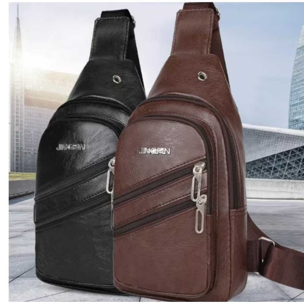 Pochete Couro Masculina / Feminina Casual / Bolsa De Ombro / Transversal