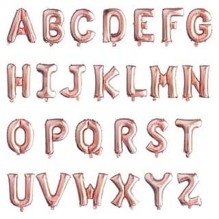Balão de Letras Rose Gold Metalizado Letras Alfabeto