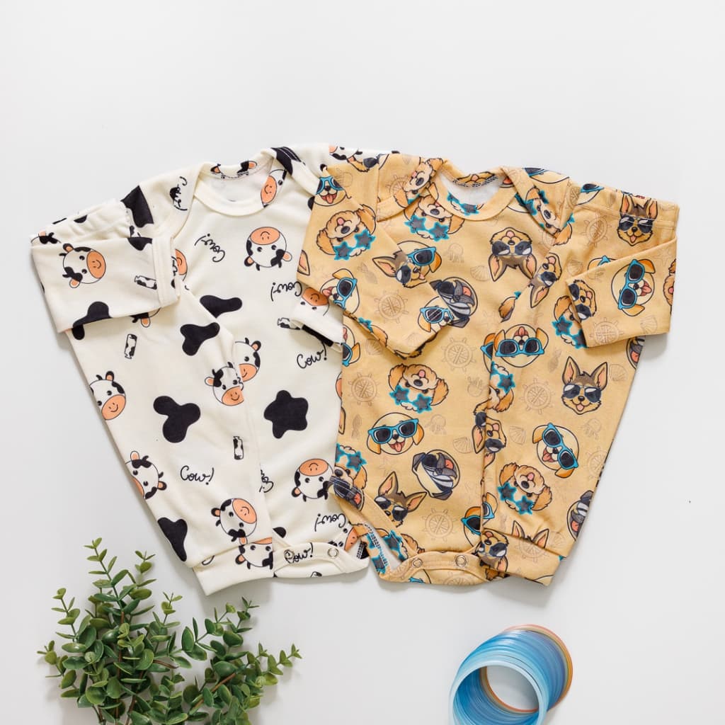 Conjunto Bebê Suedine Antialérgico Body e Calça Longo Pagãozinho