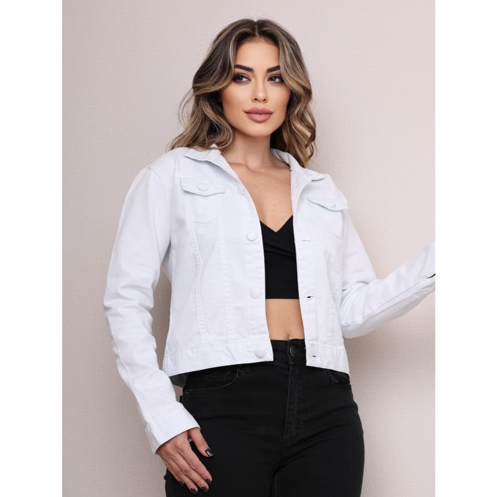 Jaqueta jeans moda feminina