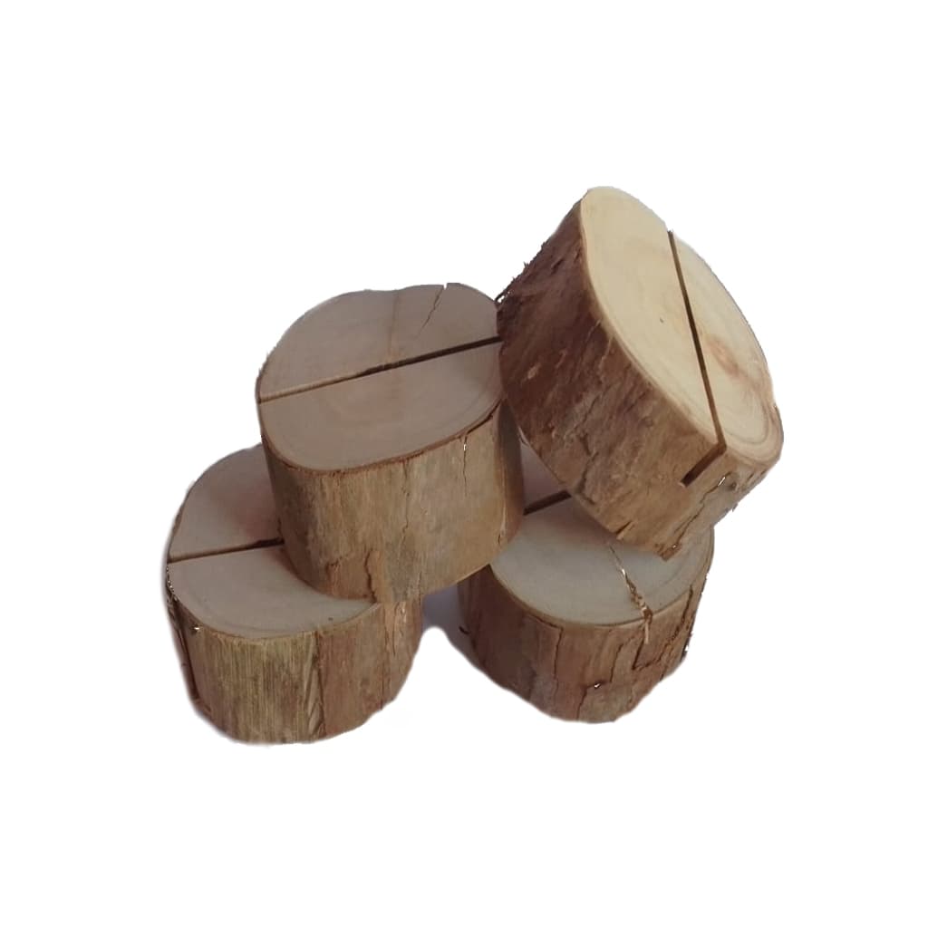 10 Porta Retrato / Fotos / Apoio / Suporte - Madeira Natural - Kit com 10 Unidades