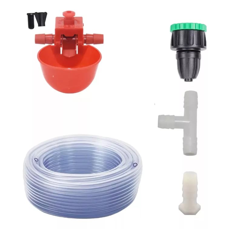 Kit com 4 Bebedouros Automáticos para Aves e Galinhas (Copo + Conexões)