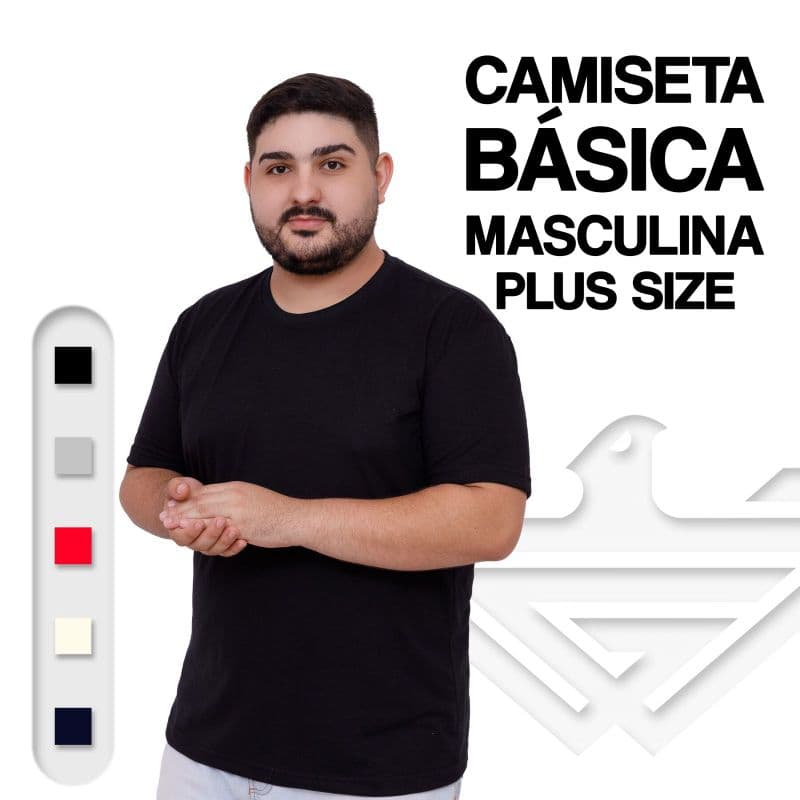 Camiseta Masculina Plus Size Algodão Premium WG | Regata Grande Academia Casual Confortável do G1 ao G3