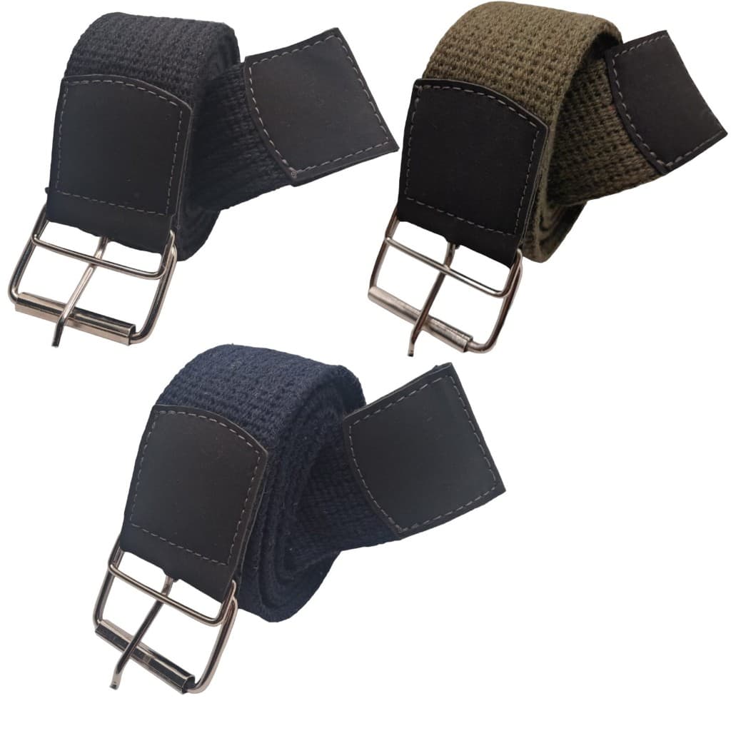 kit 3 Cintos Masculino Largo em Lona com Fivela de 1 Pino Top Original Oferta Promoção Barato