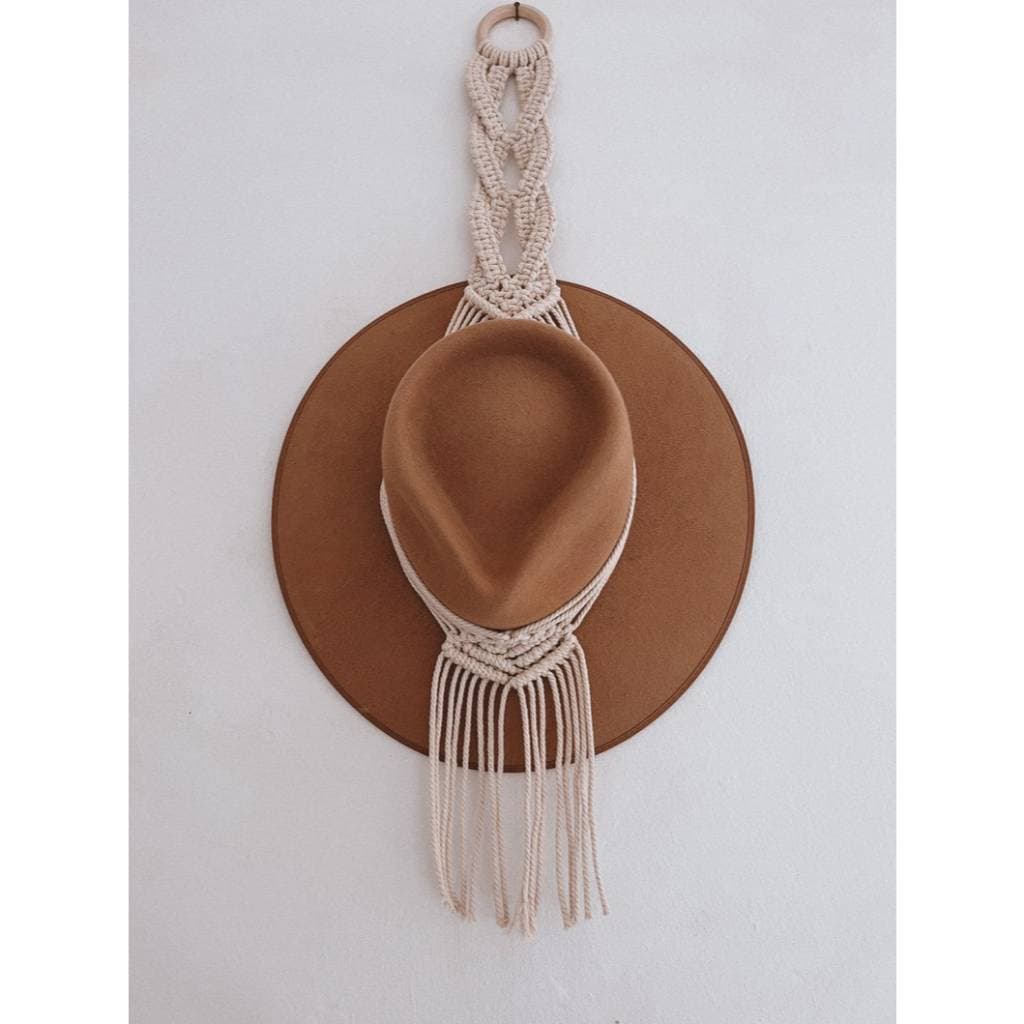 Cabide para chapéu em macramê | Armazenamento de chapéus | Estilo boho