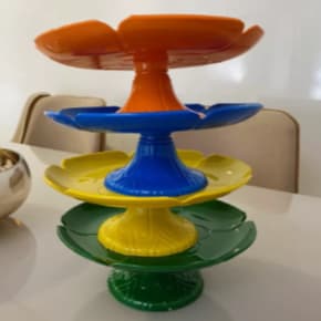 Boleira Flor - Suporte para Bolo - Bandeja para Doces - 23cm PARA FESTA