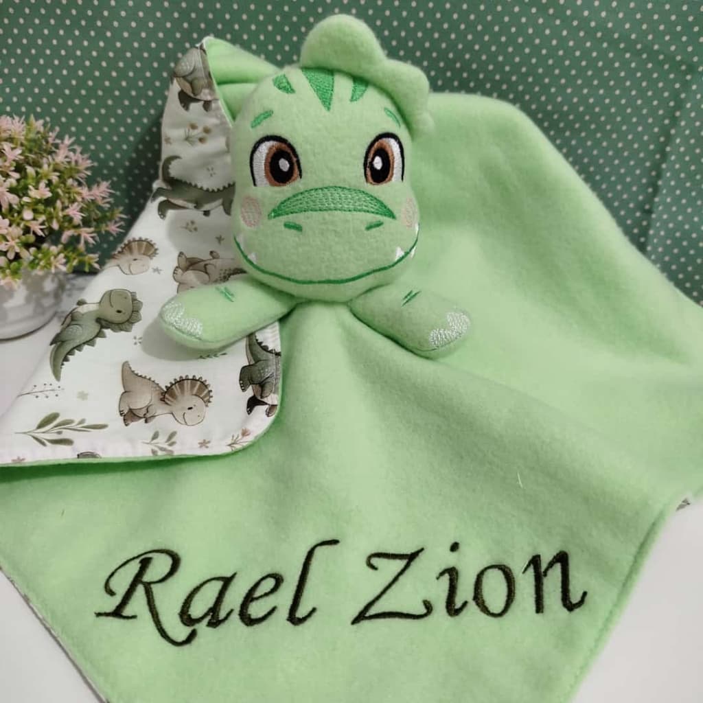 Naninha para bebê dinossauro personalizada