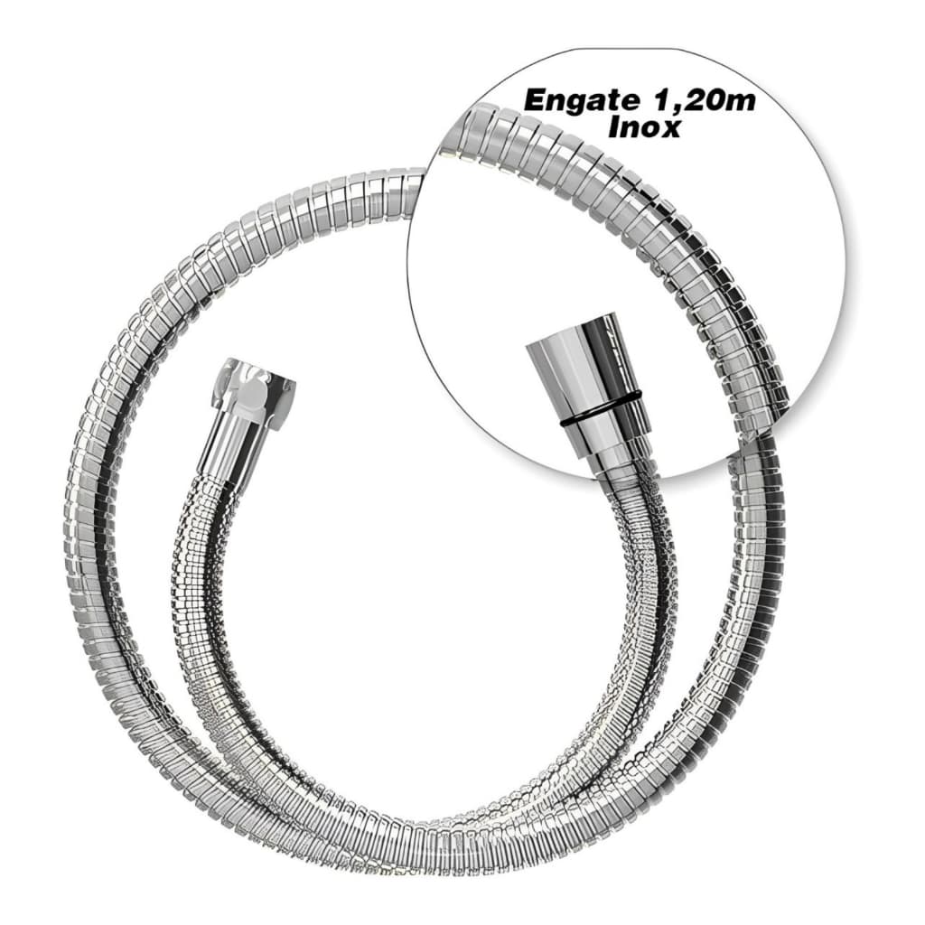 Engate Mangueira Flexível Aço Inox 1,20m Ducha Higiênica Chuveiro Banheiro